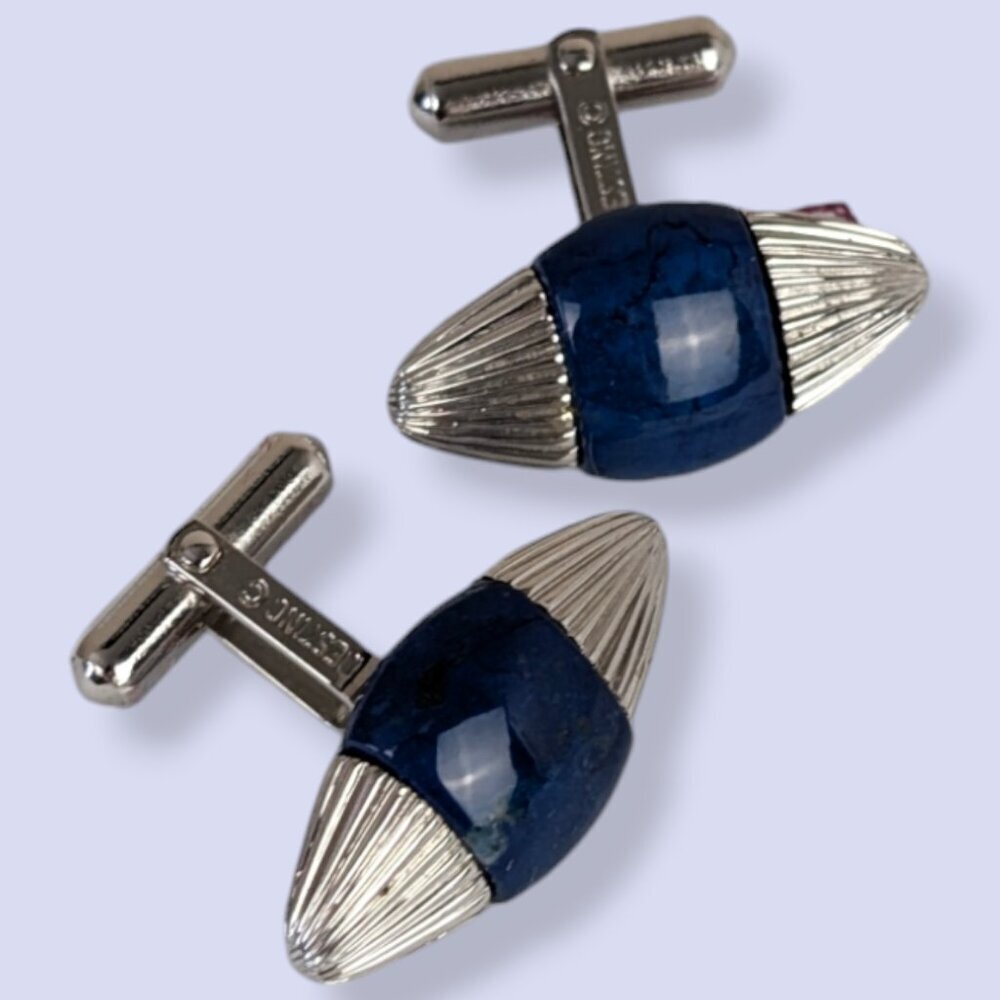 Vintage Destino Boucher Silver & Blue Cufflinks